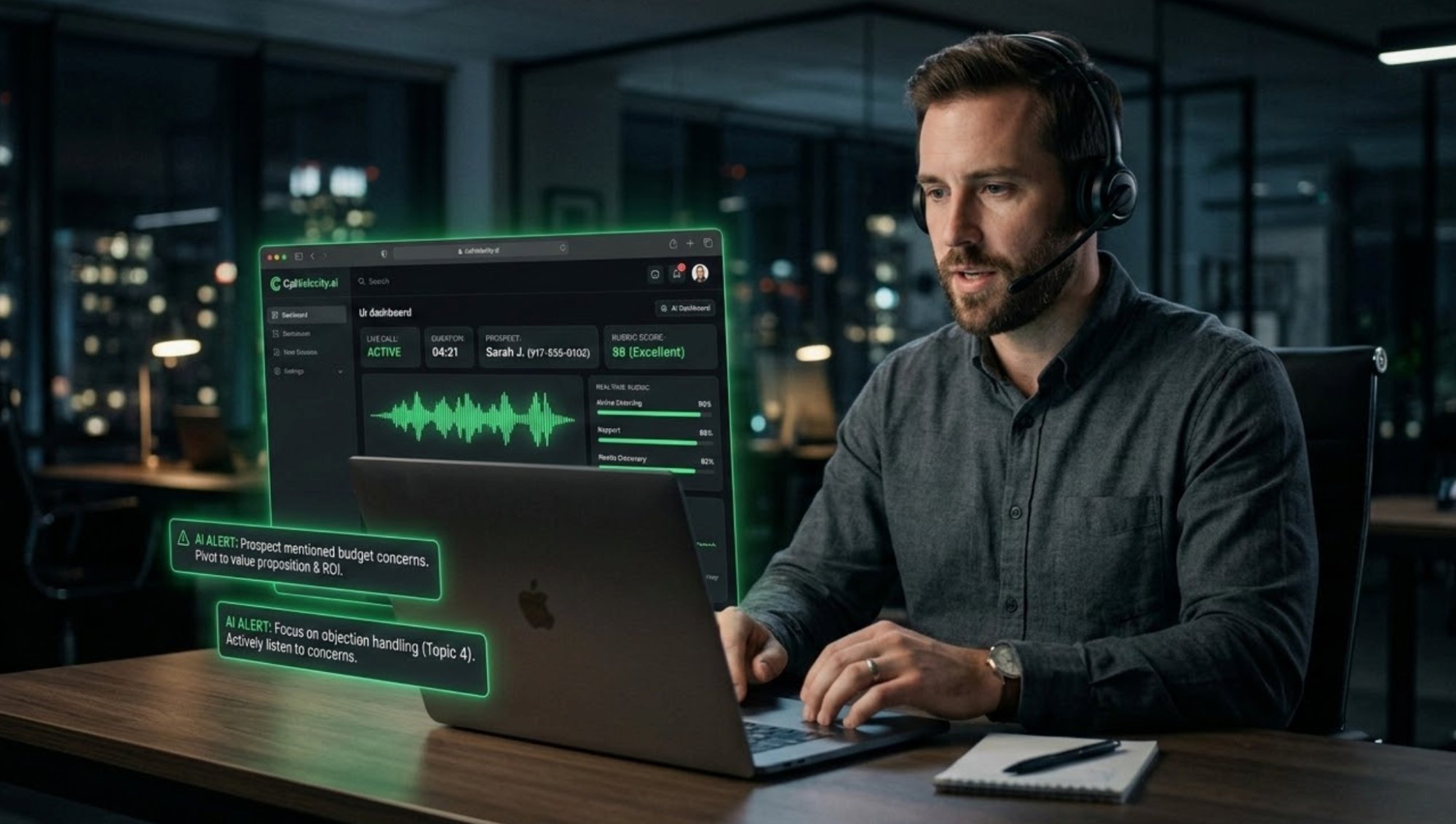 Real-time AI coaching during a live call
